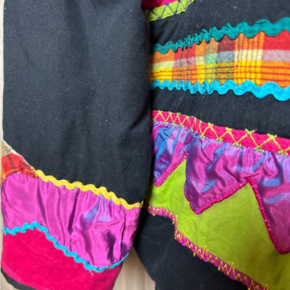 Fashion Bug Multicolor Patchwork Jacket Vintage - image 4